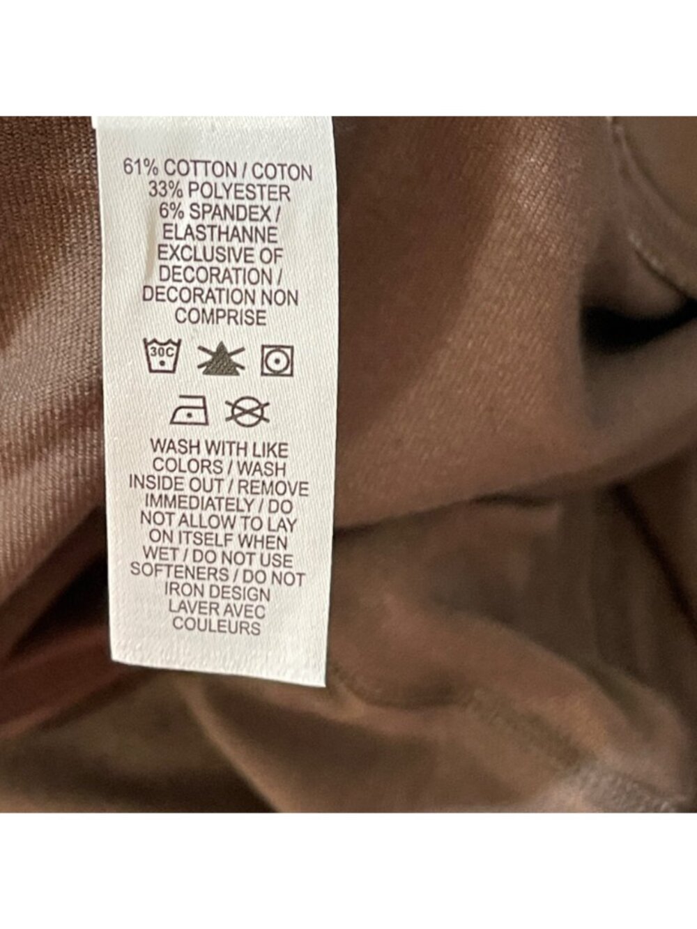 Nike Women's Biker Shorts Brown Size XXL Logo Stretch 11" Athletic - Picture 4 of 5